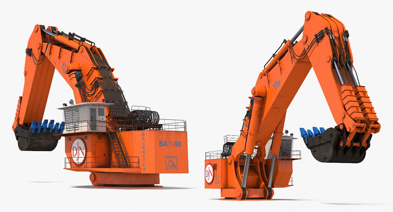 3D model Backhoe Dredger Backacter 1100