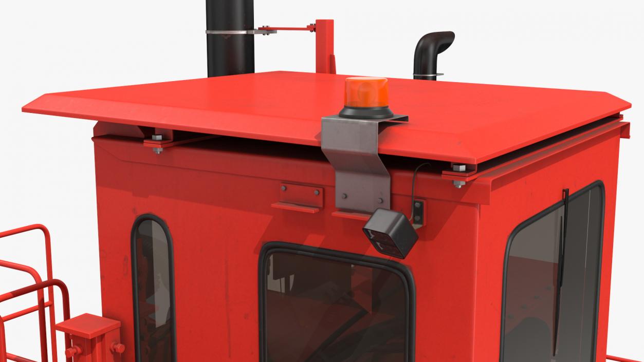 3D model Trencher Red Dirty Rigged