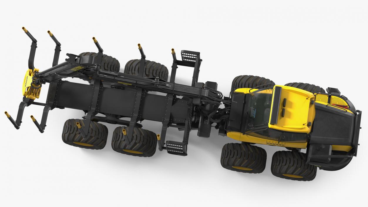 Forwarder Ponsse Buffalo 8W Rigged 3D model