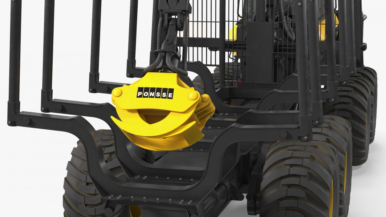 Forwarder Ponsse Buffalo 8W Rigged 3D model