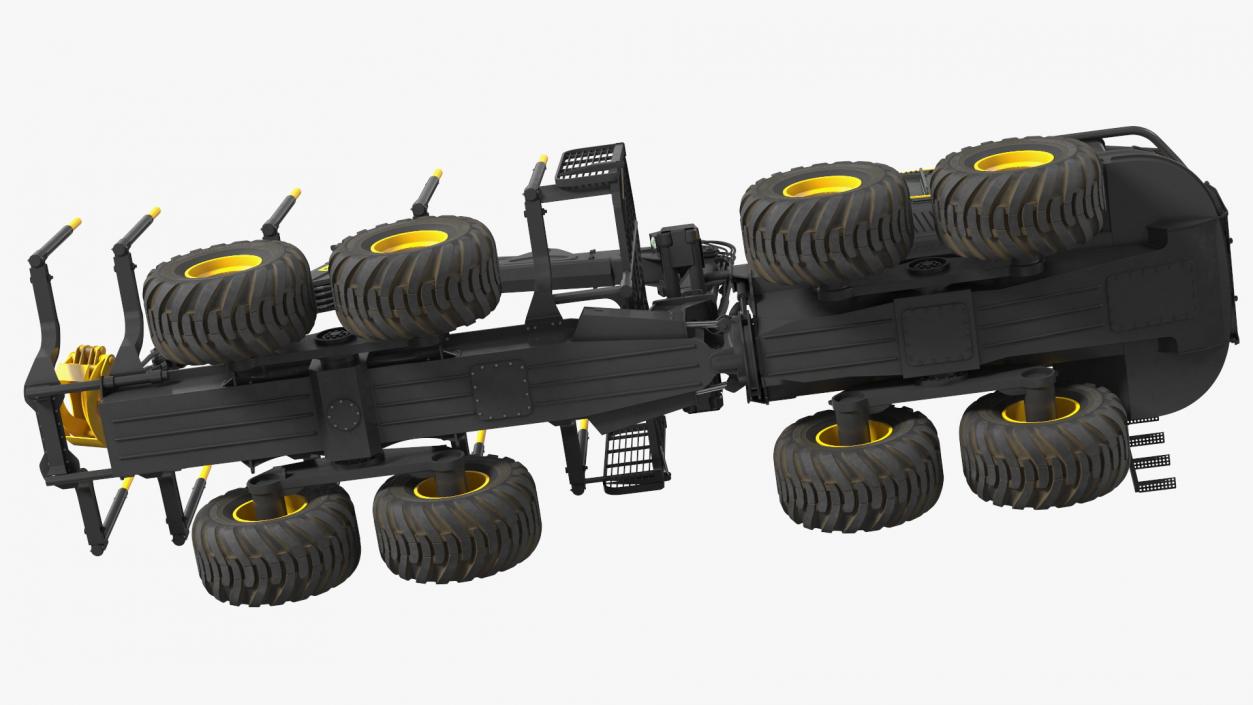 Forwarder Ponsse Buffalo 8W Rigged 3D model