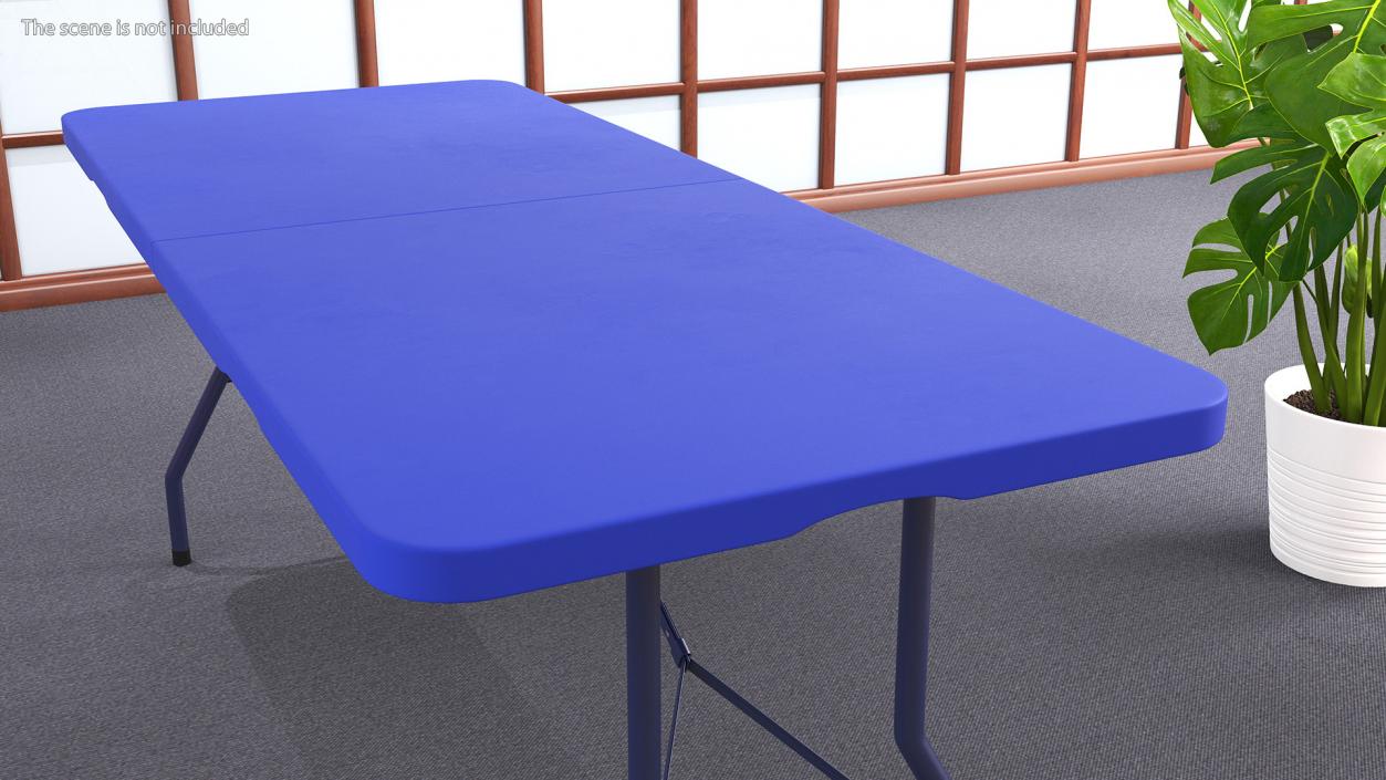 3D model Plastic Folded Table Blue