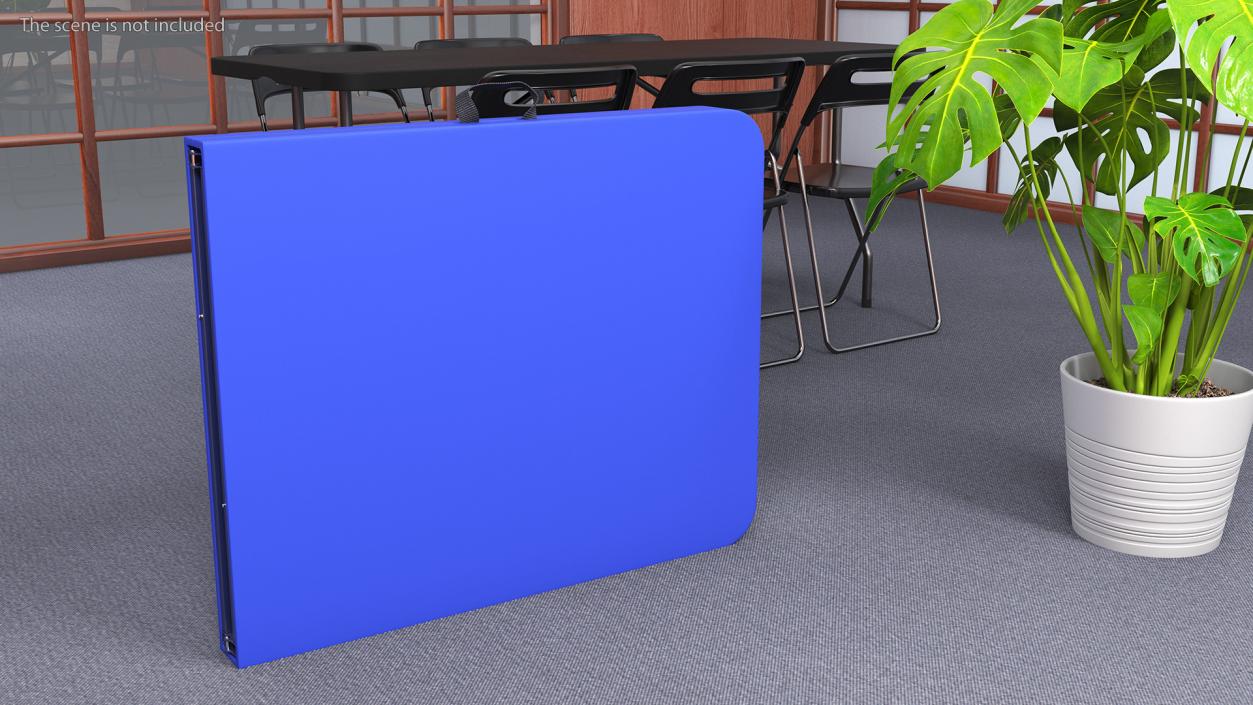 3D model Plastic Folded Table Blue