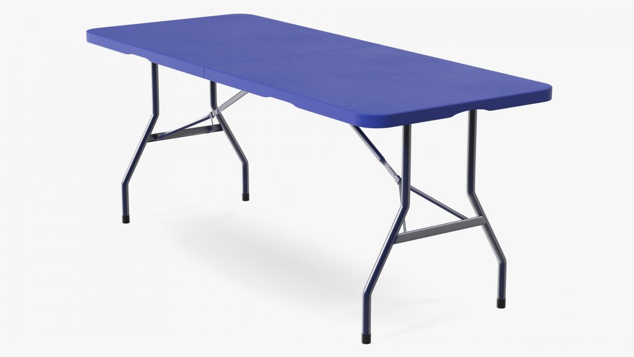 3D model Plastic Folded Table Blue