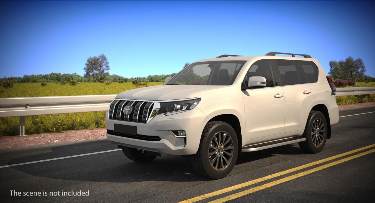 Toyota Prado 2018 Rigged 3D model