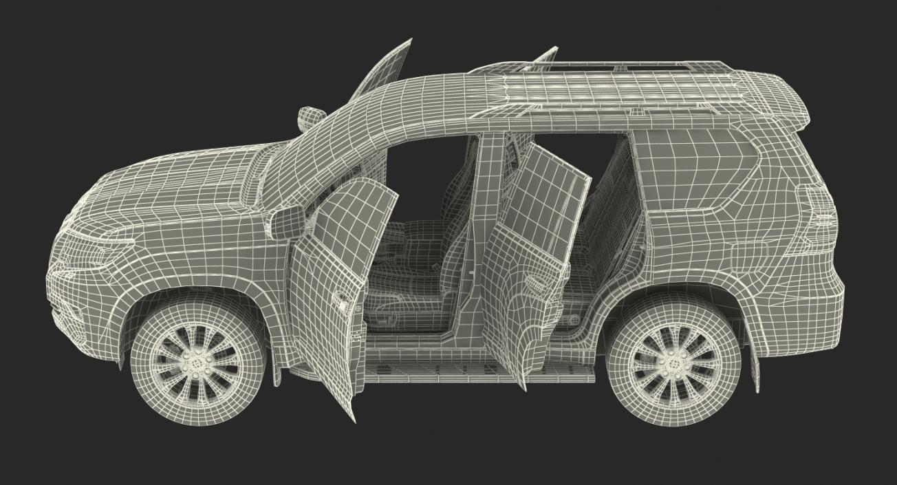 Toyota Prado 2018 Rigged 3D model