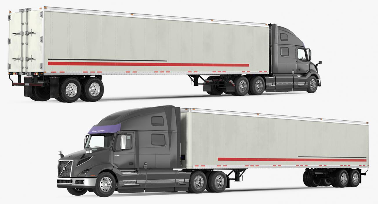 3D Cargo Trucks Collection model