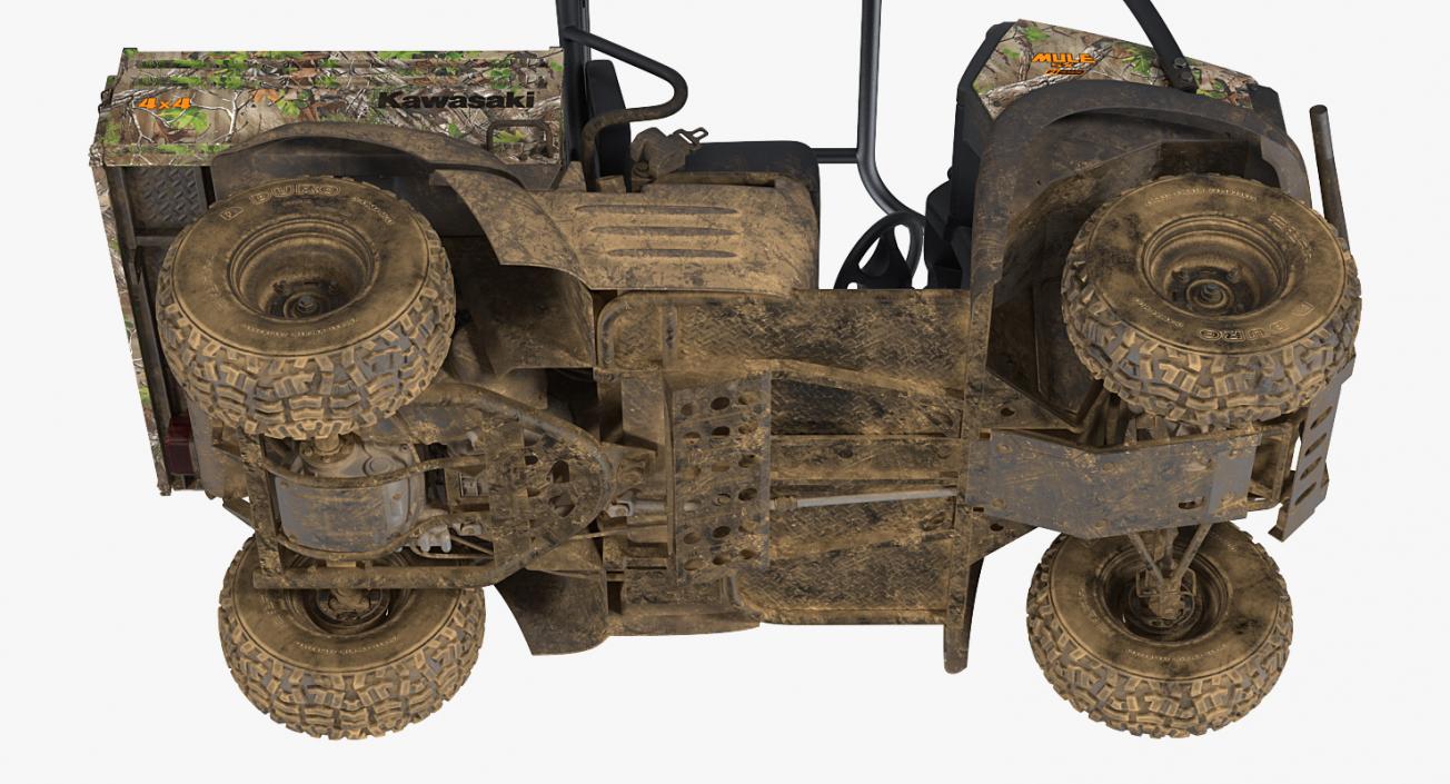 3D 2019 Camo Dirty Kawasaki Mule SX 4x4