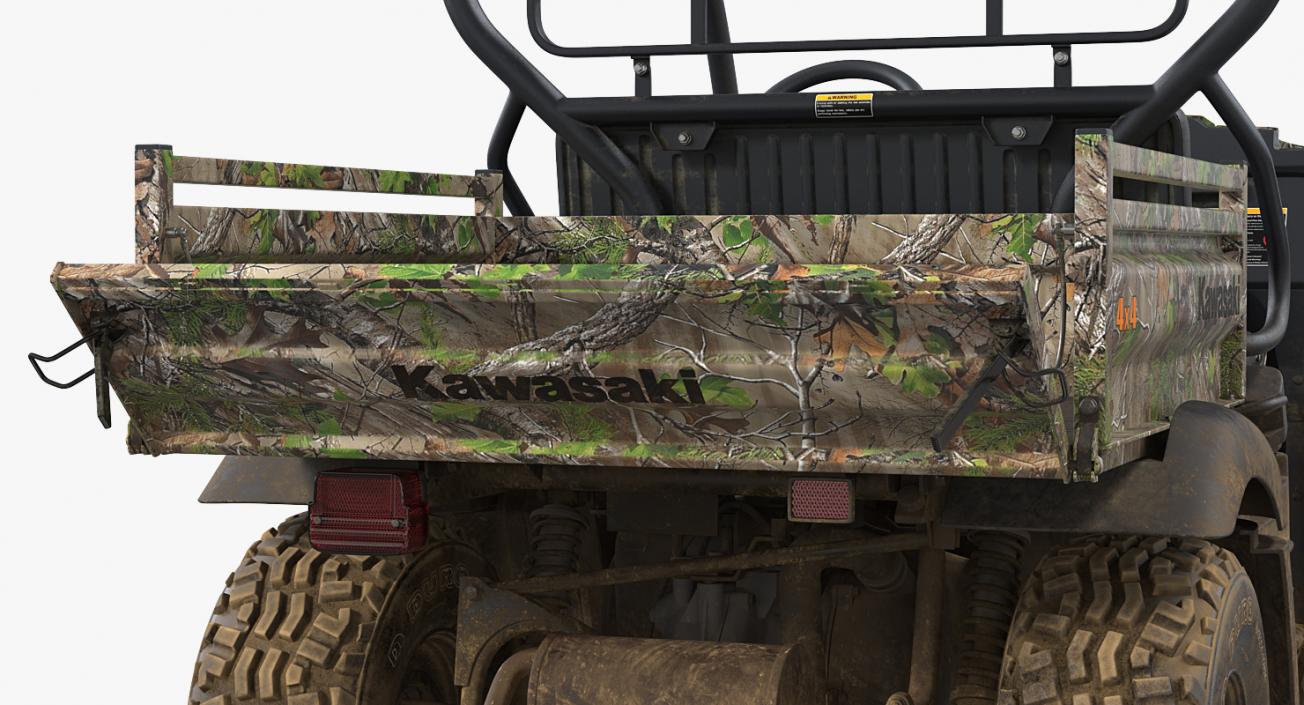 3D 2019 Camo Dirty Kawasaki Mule SX 4x4