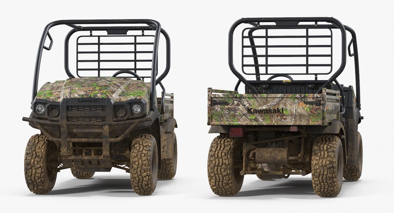 3D 2019 Camo Dirty Kawasaki Mule SX 4x4