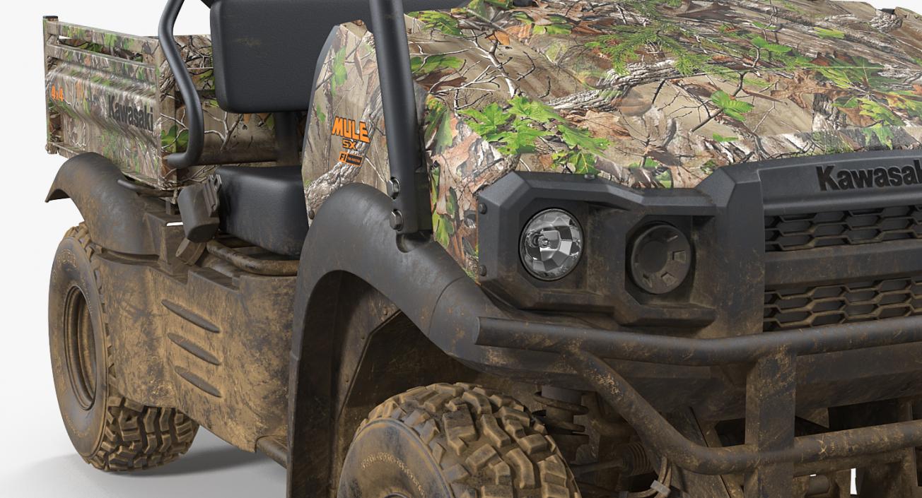 3D 2019 Camo Dirty Kawasaki Mule SX 4x4