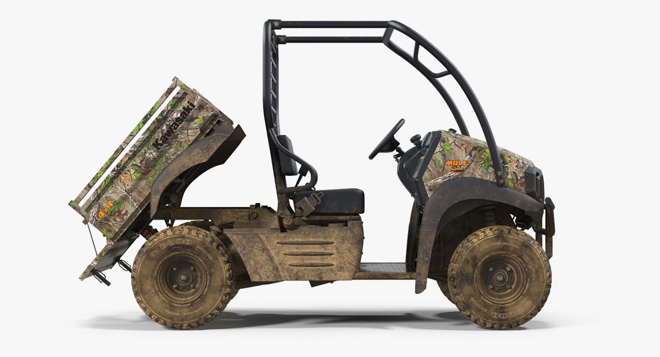 3D 2019 Camo Dirty Kawasaki Mule SX 4x4