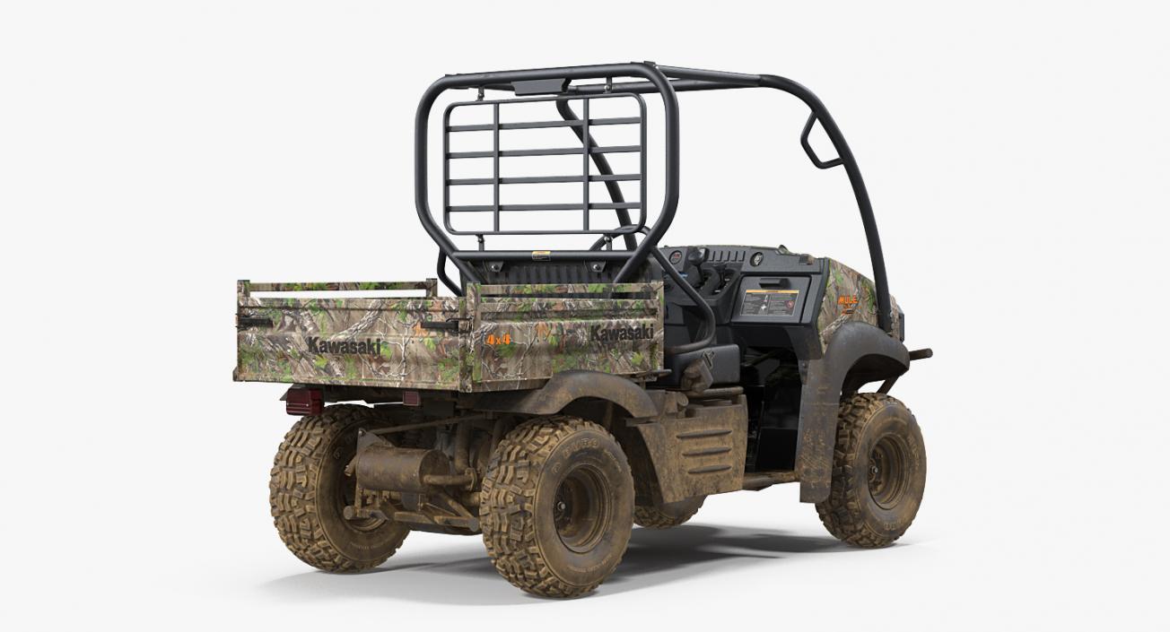 3D 2019 Camo Dirty Kawasaki Mule SX 4x4