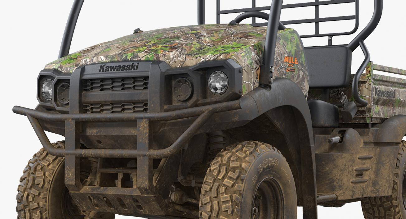 3D 2019 Camo Dirty Kawasaki Mule SX 4x4