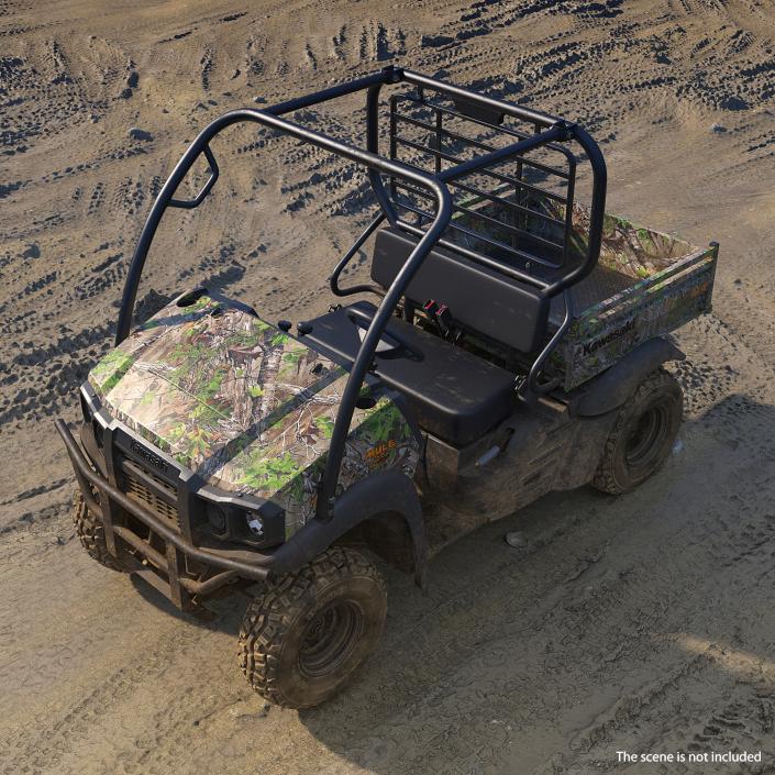 3D 2019 Camo Dirty Kawasaki Mule SX 4x4