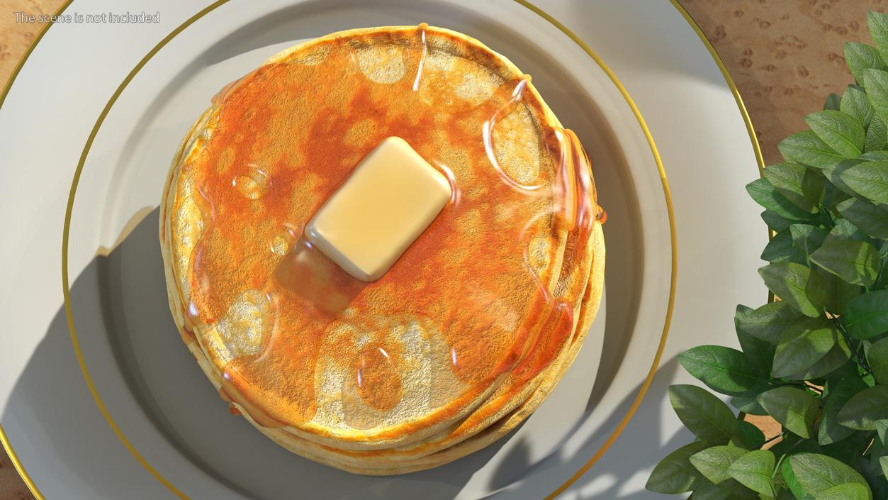 Pancakes Poured with Butter 3D