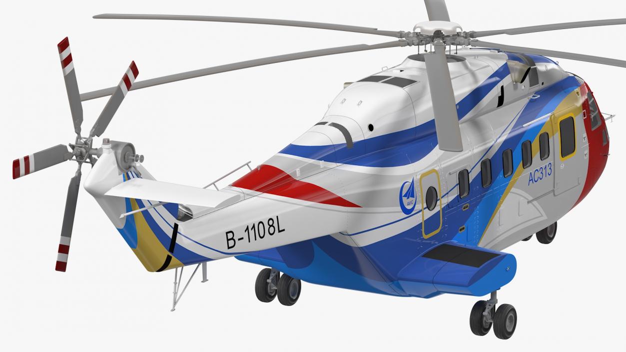 Avicopter AC313 Civilian Helicopter Rigged 3D