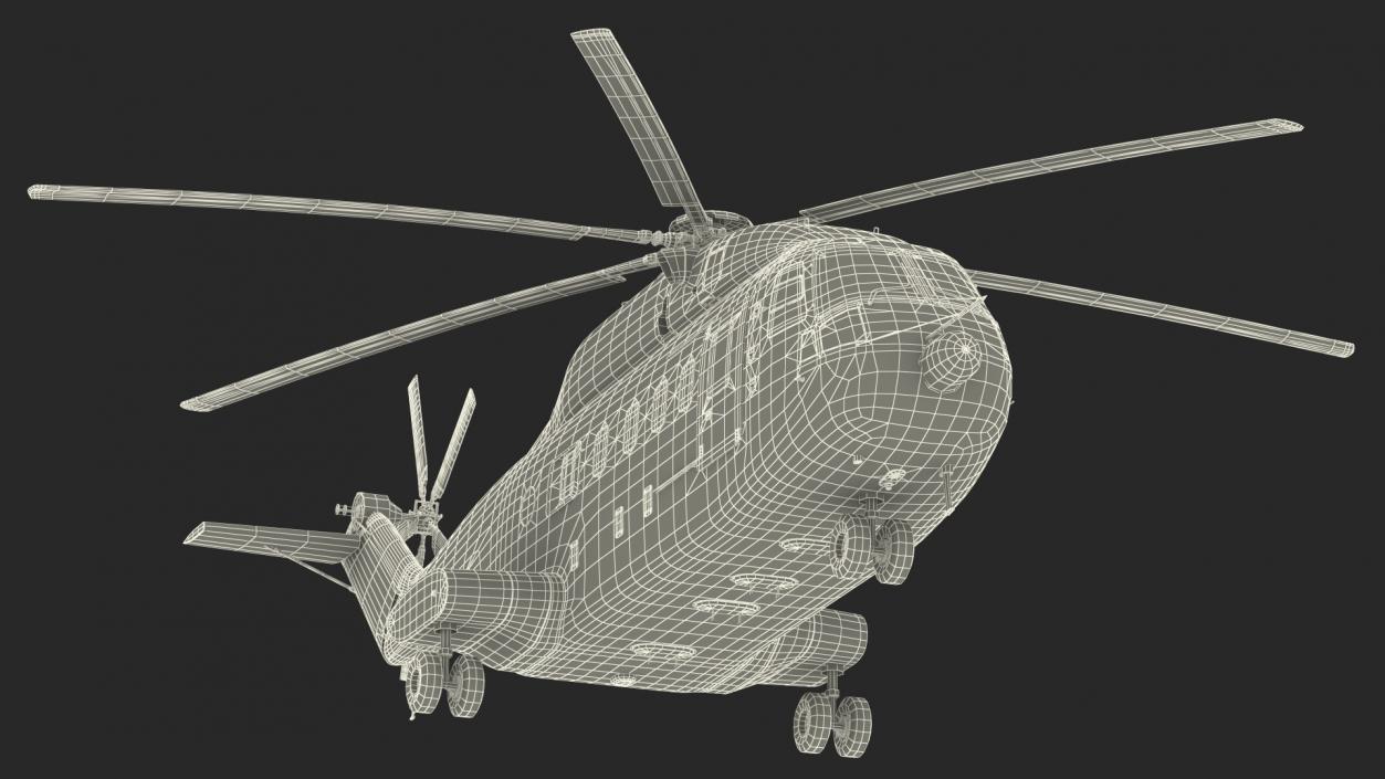 Avicopter AC313 Civilian Helicopter Rigged 3D