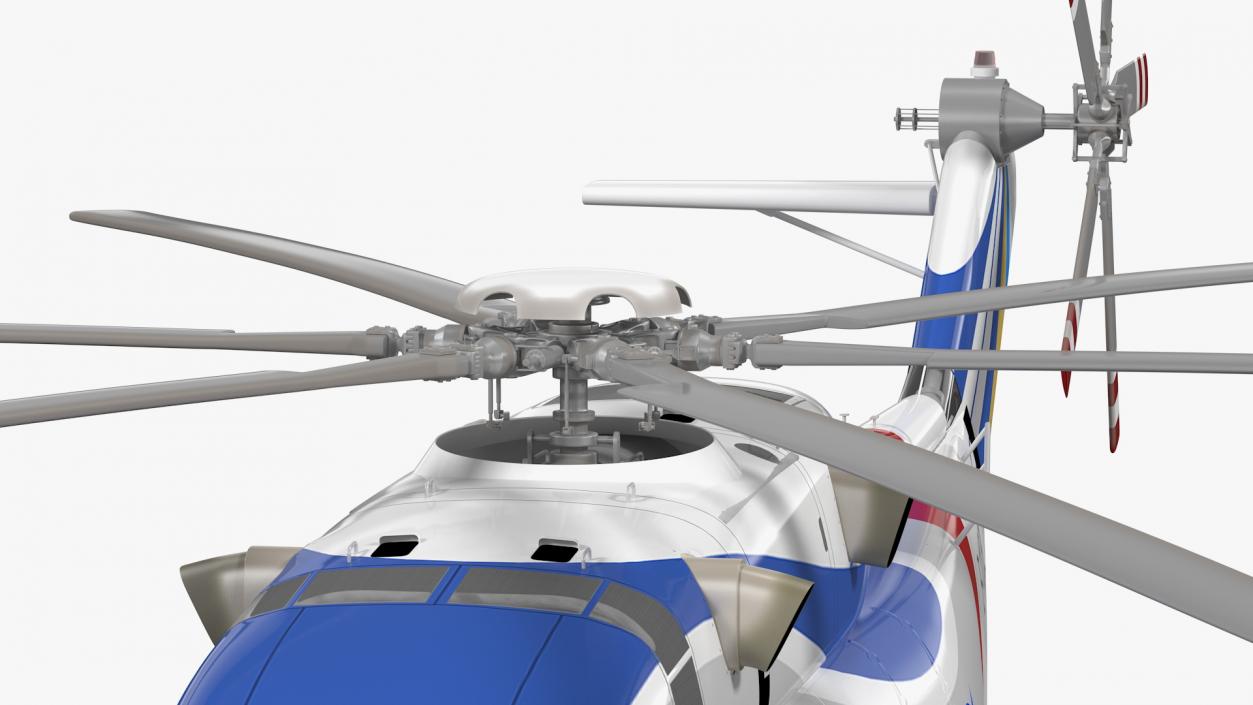 Avicopter AC313 Civilian Helicopter Rigged 3D