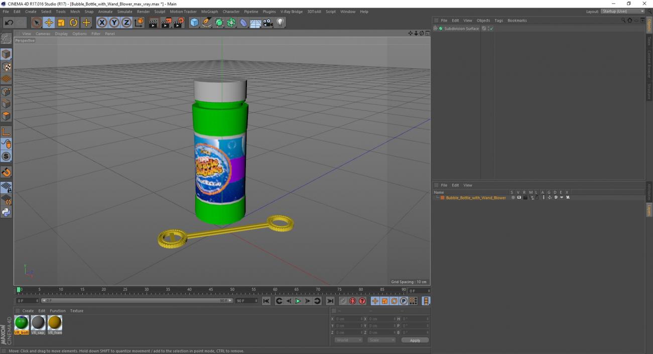 3D model Bubble Bottle with Wand Blower