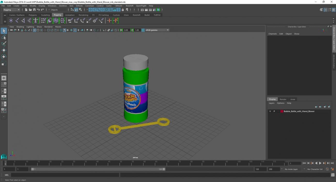 3D model Bubble Bottle with Wand Blower