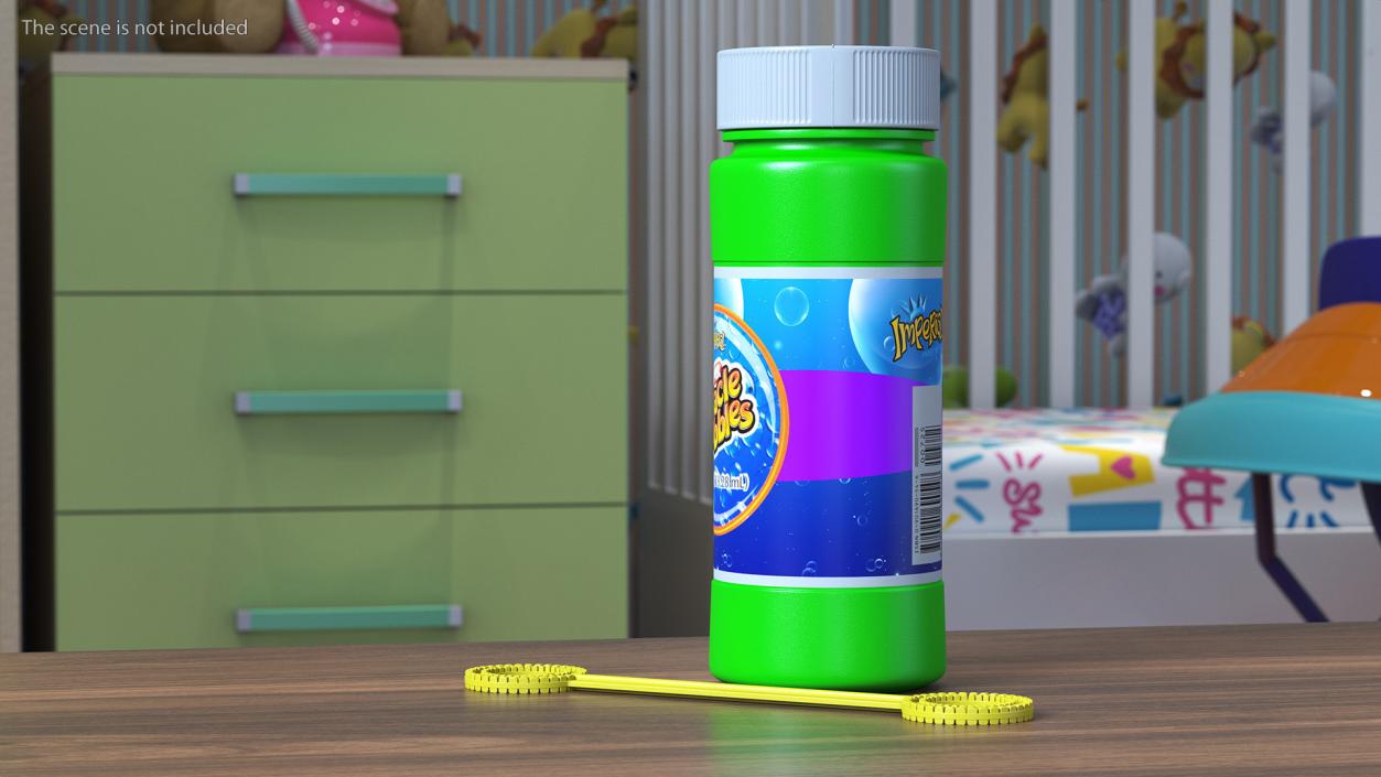 3D model Bubble Bottle with Wand Blower