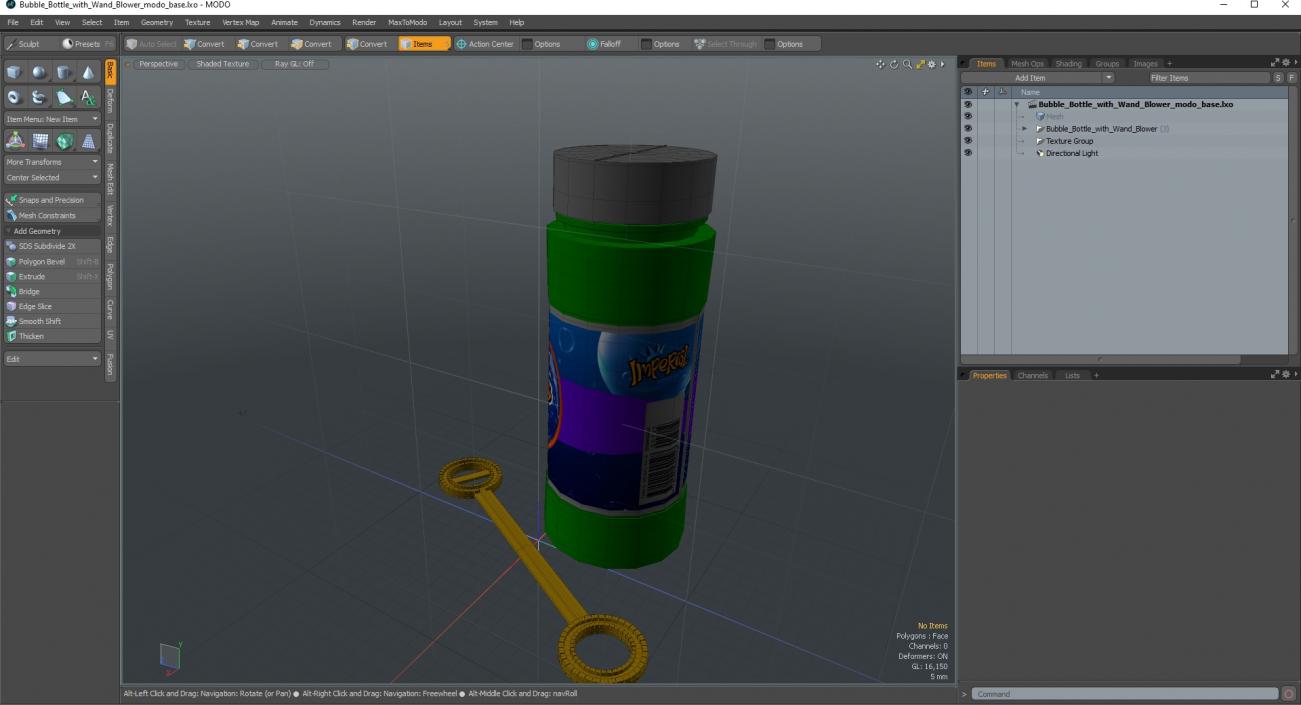 3D model Bubble Bottle with Wand Blower