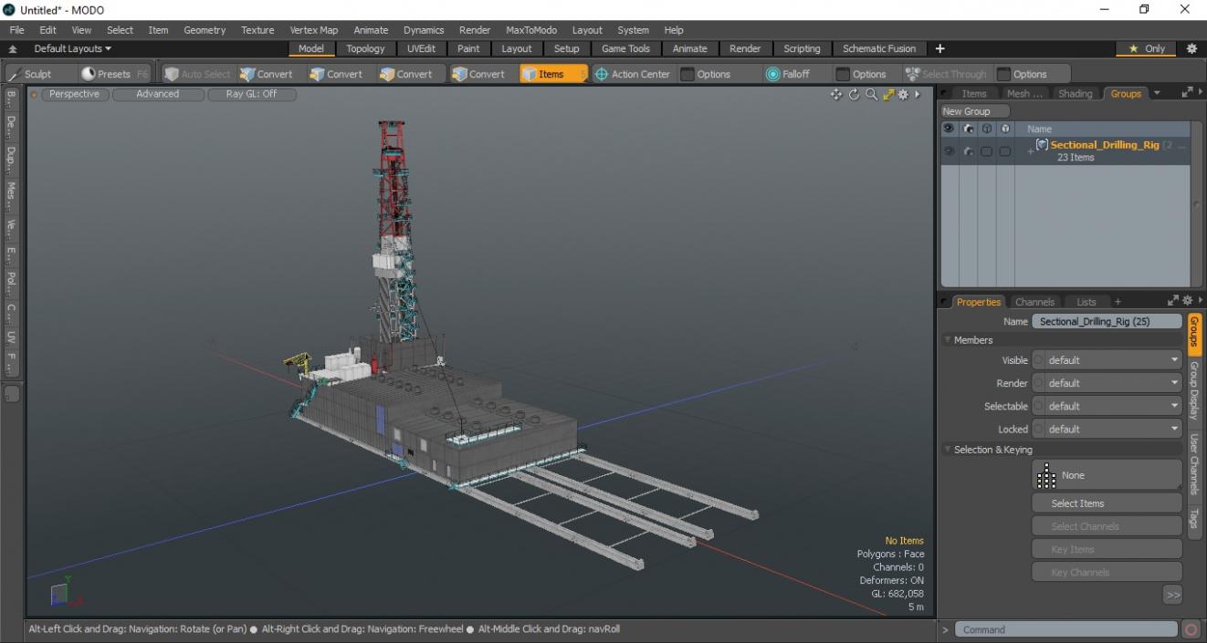 Sectional Drilling Rig 3D