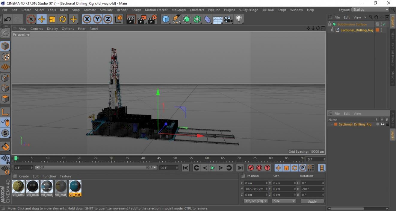 Sectional Drilling Rig 3D