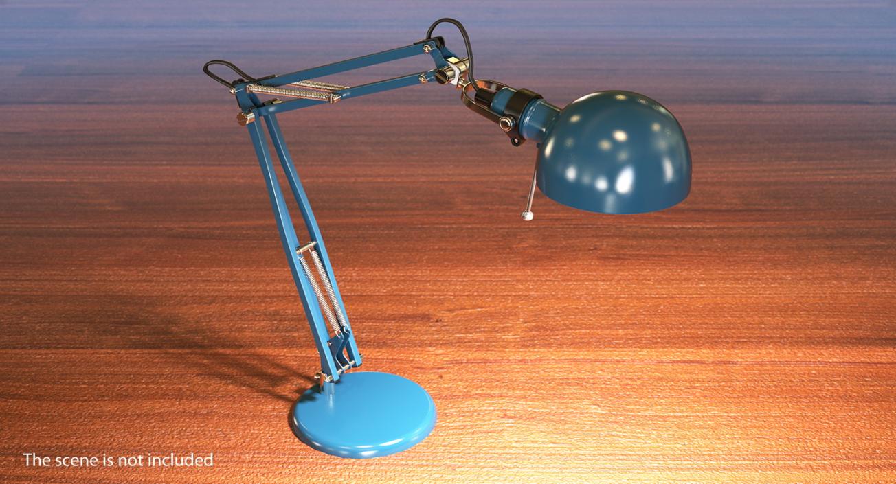 Desk Lamp Blue 3D model