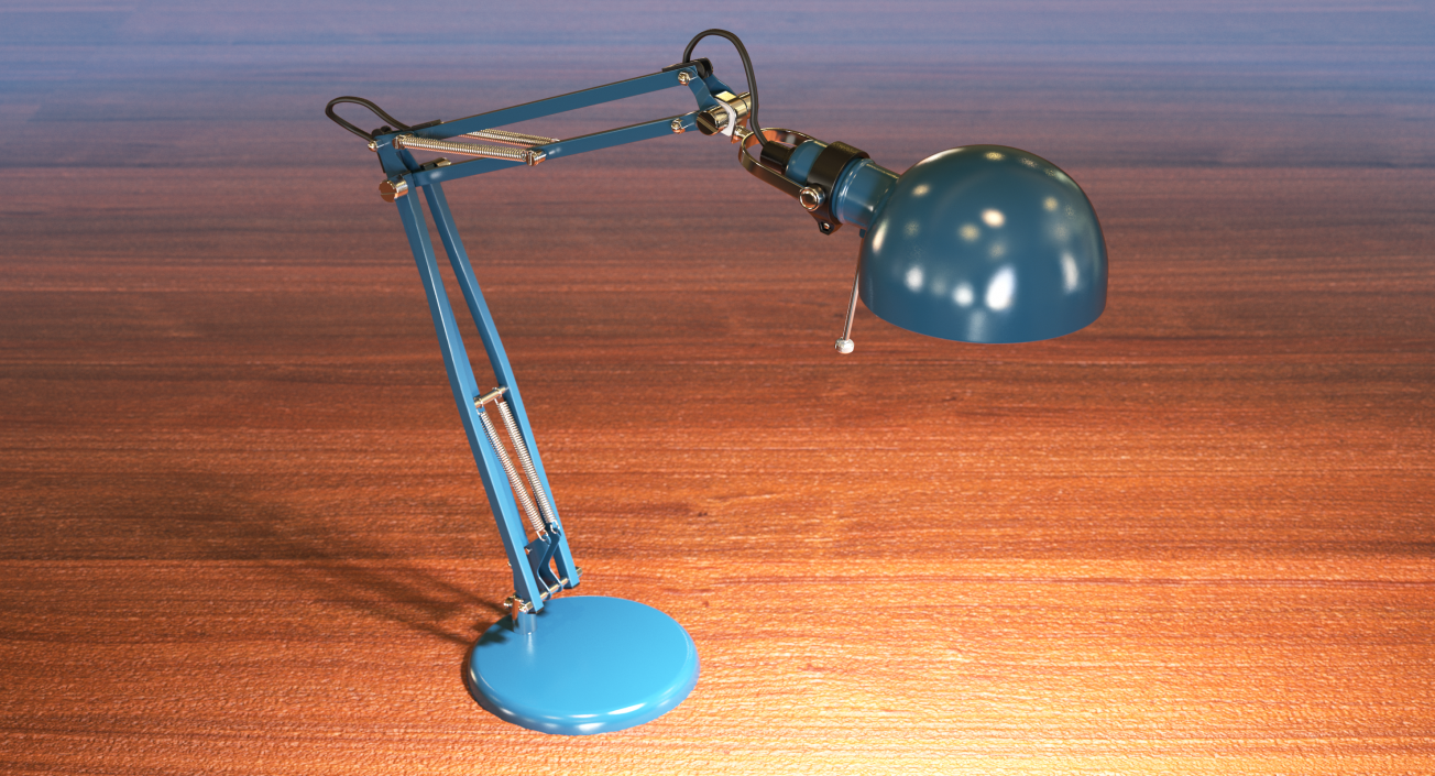 Desk Lamp Blue 3D model