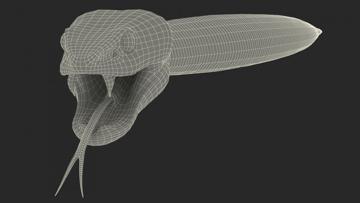 3D model Viper Green Trimeresurus Rigged for Maya