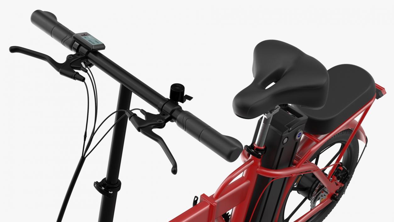 3D E-Bike with Removable Battery Red model