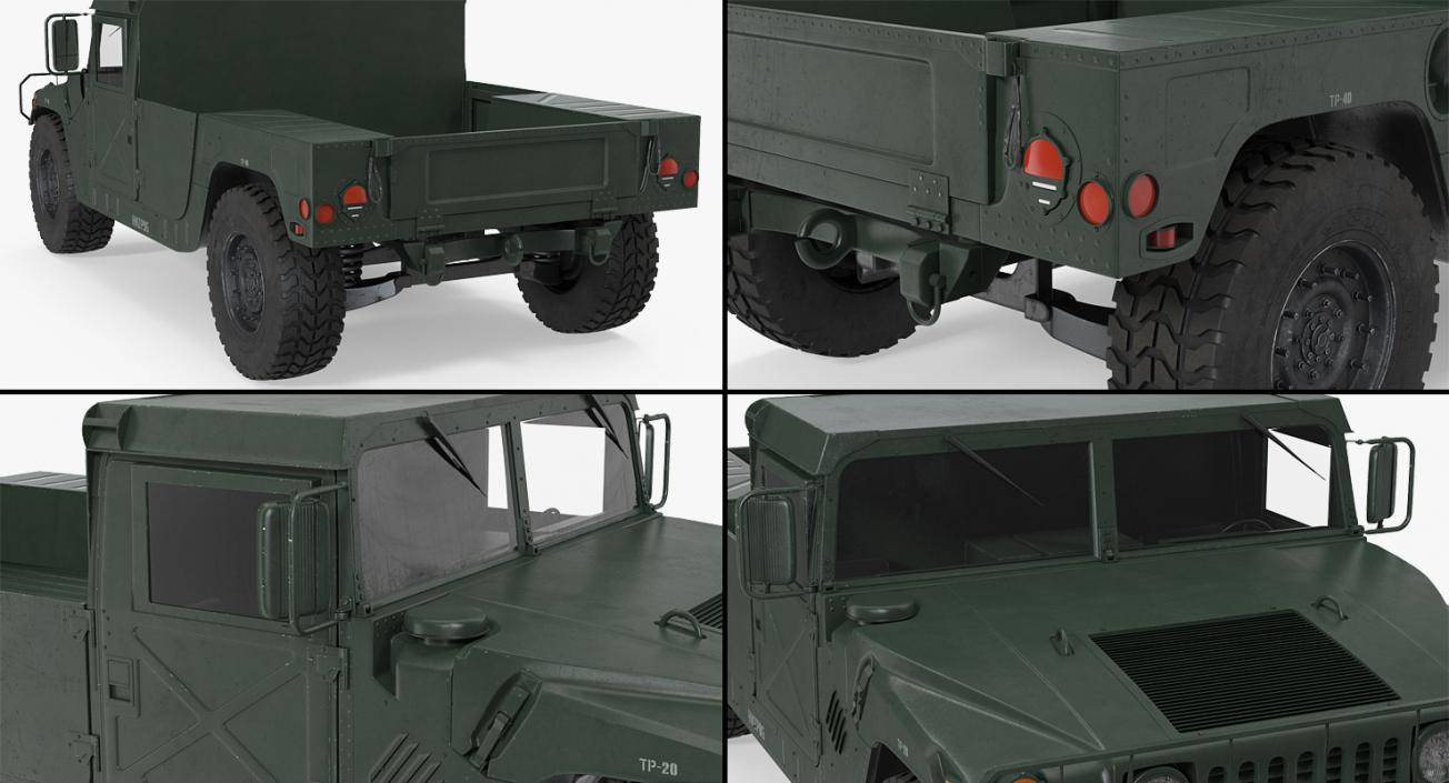 HMMWV M998 Rigged 3D