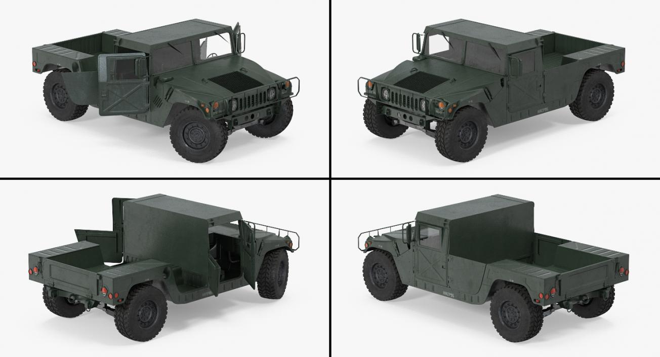 HMMWV M998 Rigged 3D