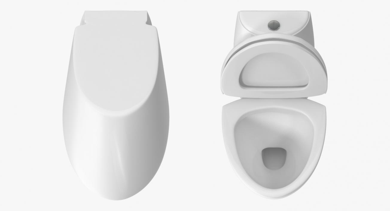 3D model One Piece Wc Toilet White