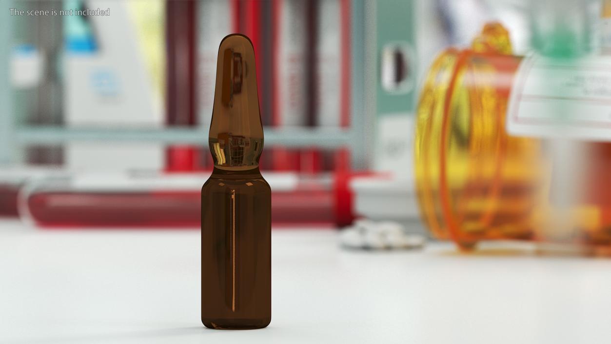 3D Medical Brown Ampoule