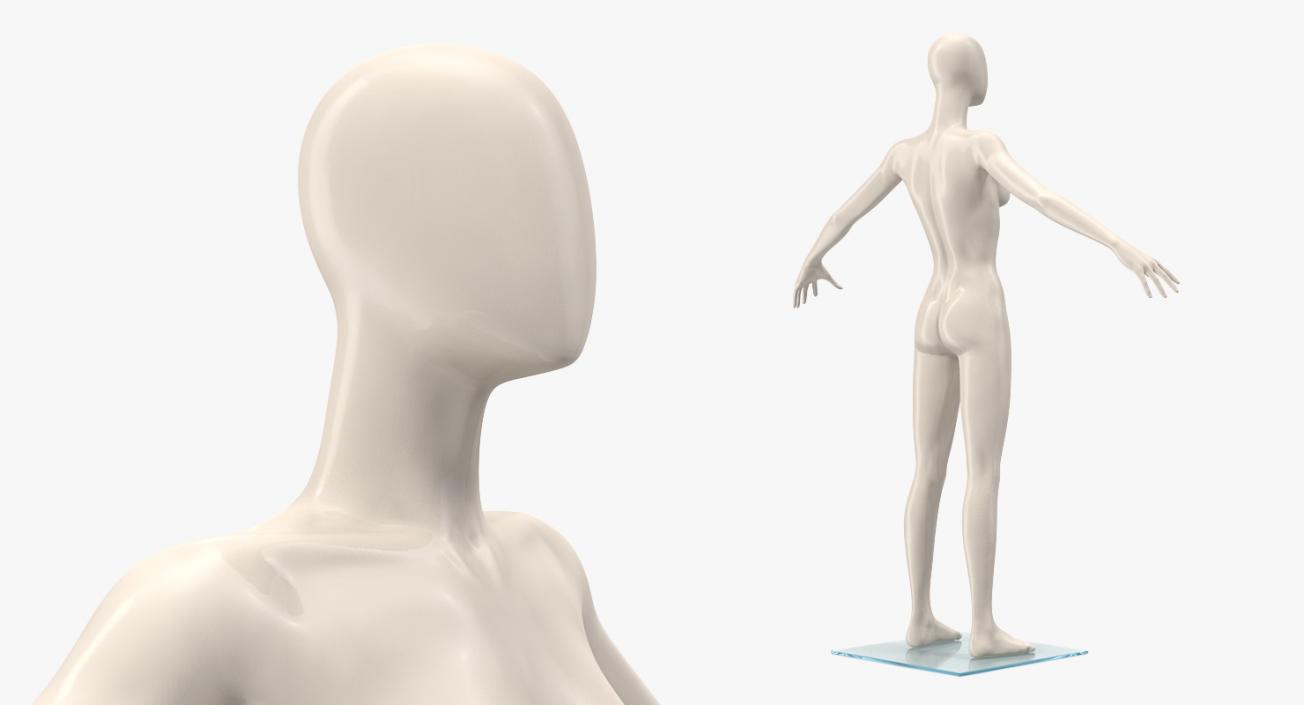 3D Female Mannequin T-Pose model