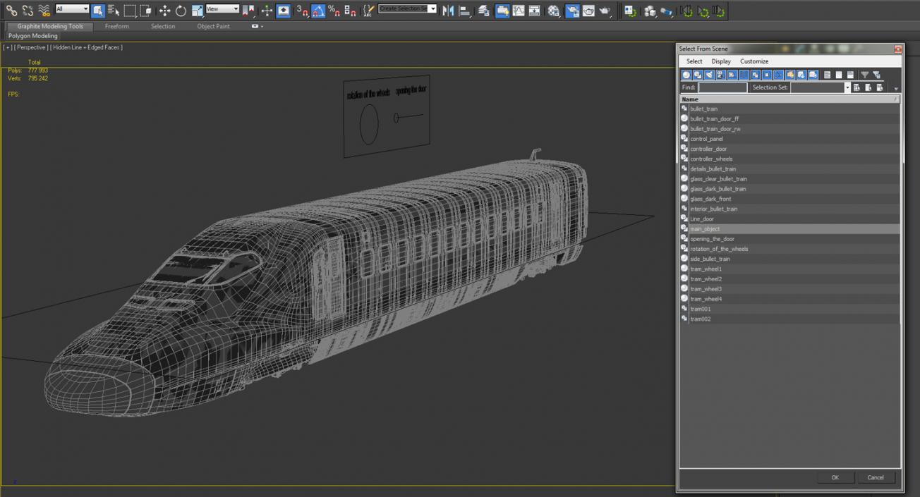 3D model Bullet Train Locomotive Rail Star Rigged