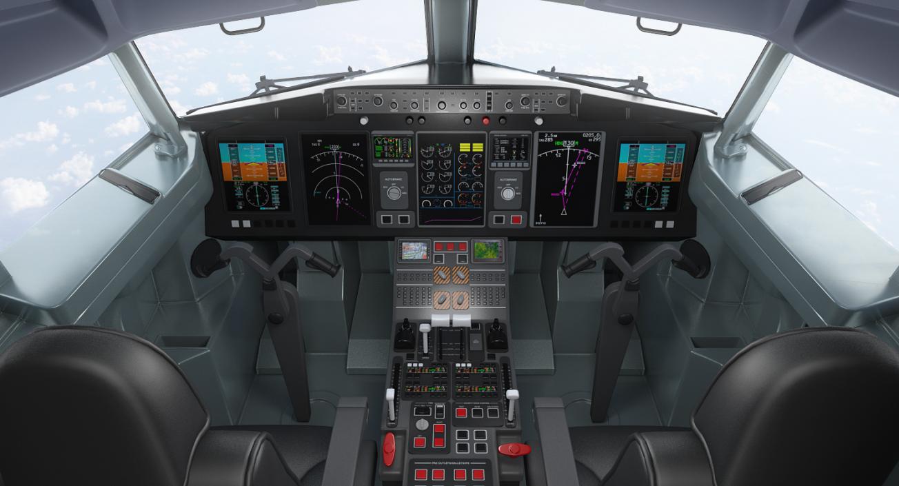 Boeing 737 with Interior and Cockpit Collection 3D