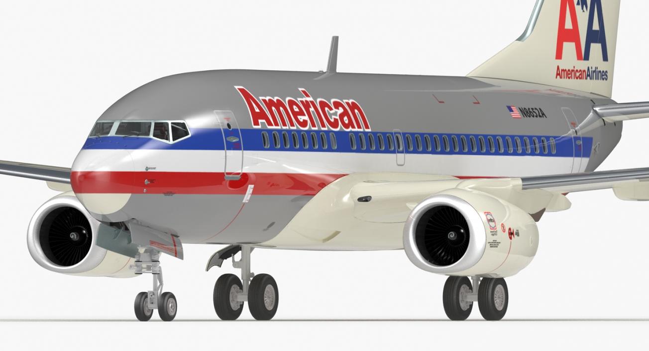 Boeing 737 with Interior and Cockpit Collection 3D