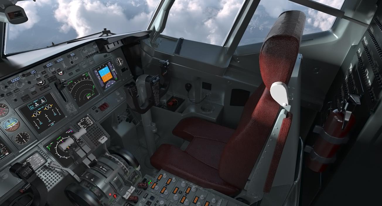 Boeing 737 with Interior and Cockpit Collection 3D