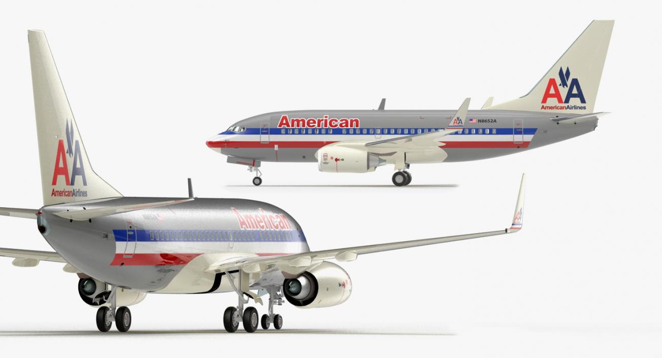 Boeing 737 with Interior and Cockpit Collection 3D