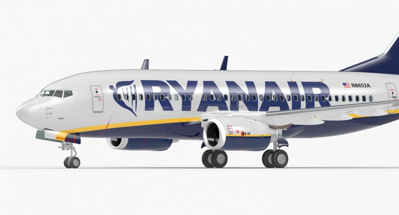 Boeing 737 with Interior and Cockpit Collection 3D