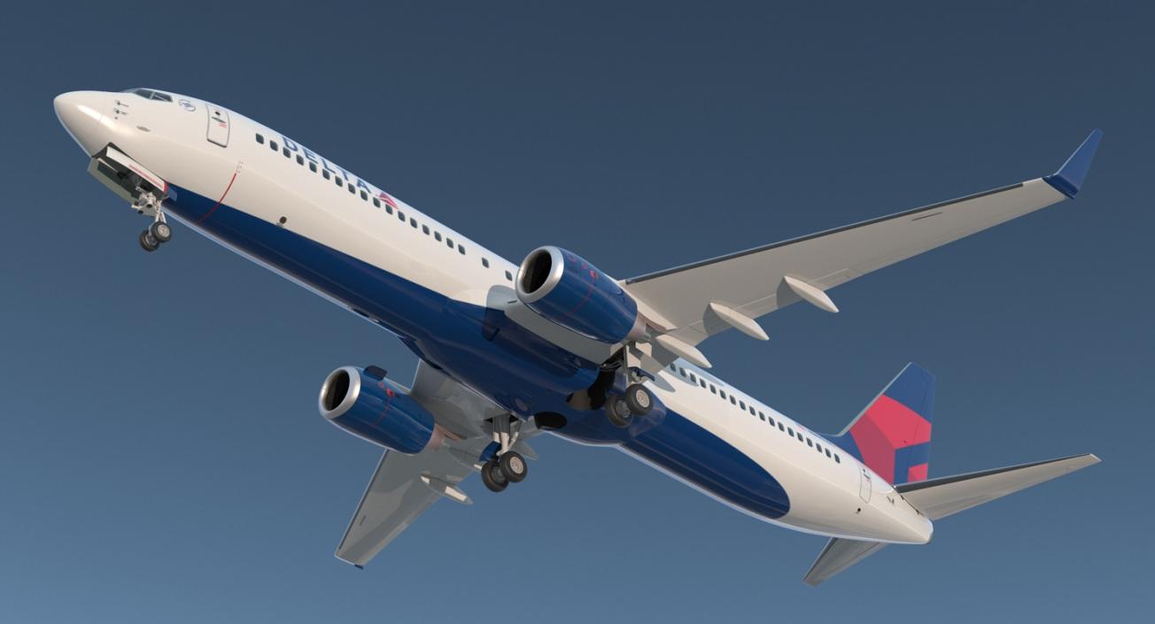 Boeing 737 with Interior and Cockpit Collection 3D