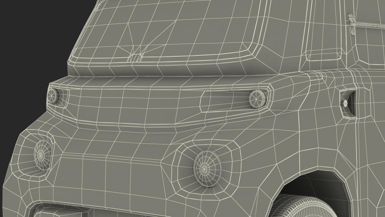 Citroen Ami Simple Interior Rigged 3D model