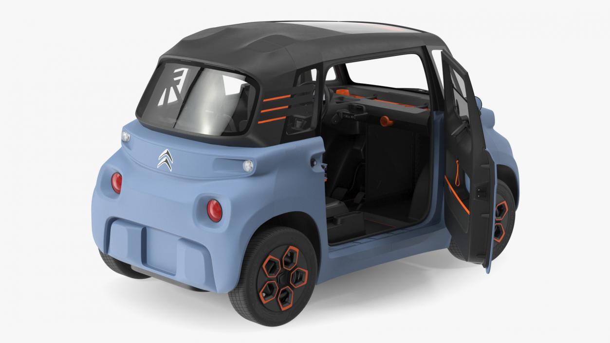 Citroen Ami Simple Interior Rigged 3D model