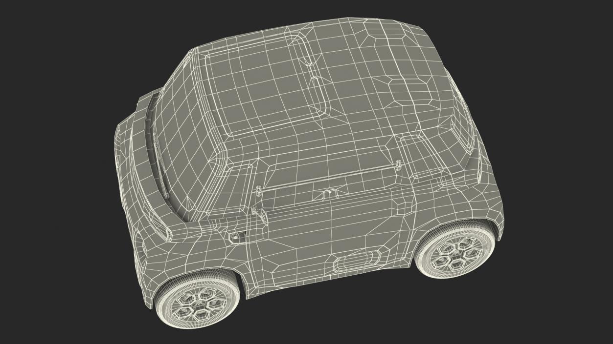 3D Citroen Ami Simple Interior Rigged for Cinema 4D model