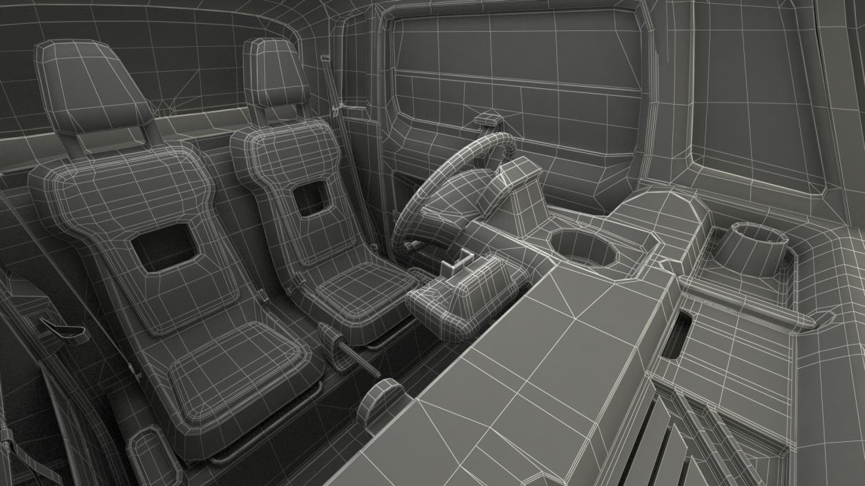 Citroen Ami Simple Interior Rigged 3D model