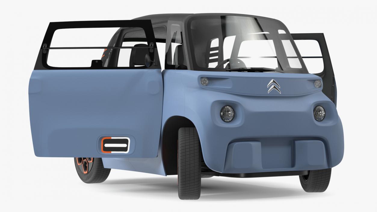 3D Citroen Ami Simple Interior Rigged for Cinema 4D model